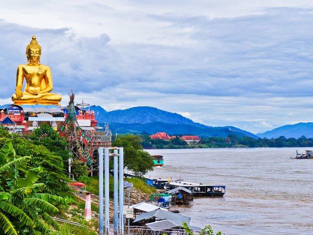 金三角坐船遊湄公河